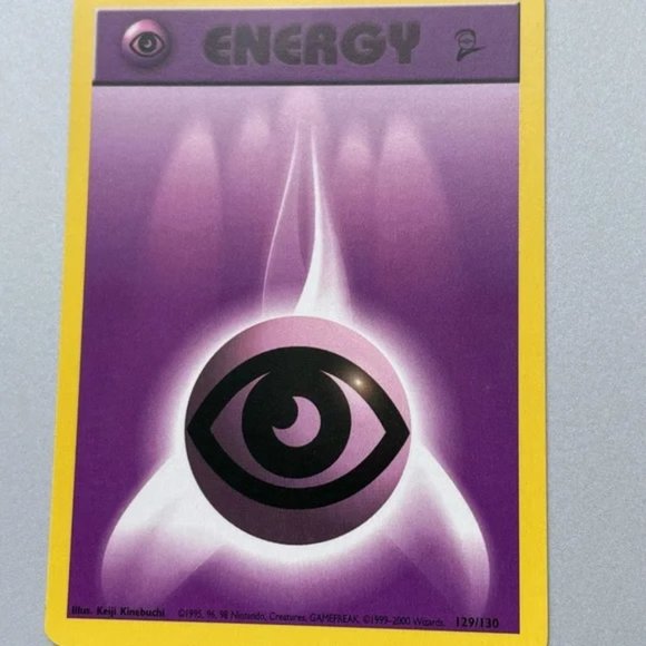 2 Pokémon Base Set 2 cards: Rare Lass Trainer card + purple Psychic Energy card - Picture 15 of 16